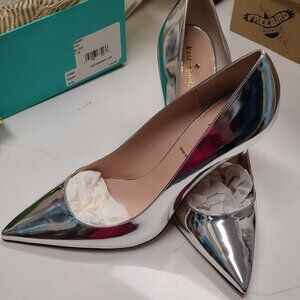 Kate Spade Vivian Silver Pumps, Size 11